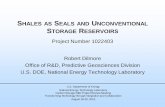 SHALES AS SEALS AND UNCONVENTIONAL STORAGE RESERVOIRS robert dilmore doe netl