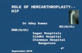 Role of hemiarthroplasty -30th aug 2015