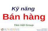 Kỹ năng bán hàng - Tâm Việt