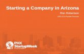 Starting a Company in Arizona by Ron Robertson