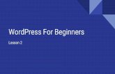 Beginners WordPress JALC Lesson 2