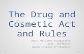 The drug and cosmetic act and rules