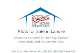 Plots for sale in Lahore   Mansoora Homes