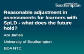 Reasonable adjustment in assessments for learners with SpLD