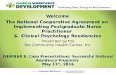 Implementing Post-Graduate Nurse Practitioner and Clinical Psychology Residencies: Case Presentations: Successful National Residency Programs