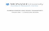 Human error and road transport: Phase one – A framework for an ...