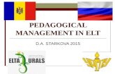 Pedagogical management in ELT