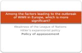 Sec 3N Hist (Elec) Chapter 4.1: Outbreak of War in Europe (Policy of Appeasement)