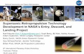 Supersonic Retropropulsion Technology Development in NASA's ...