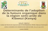 Déterminants de l’adoption de la fumure organique dans la région semi aride de kibwezi (kenya)