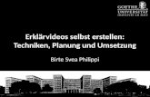 Erklärvideos selbst erstellen: Techniken, Planung und Umsetzung (Birte Svea Philippi)