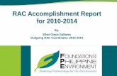 FPE RAC Accomplishment Report 2010-2014