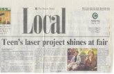 Teen's Laser Project Shines at Fair - Stuart News - 5.24.1997
