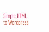 From simple html to Wordpress