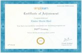 PMP Course Completion Certificate