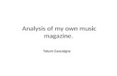 Analysis of my own music magazine