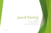 Java8 training  - Class 1