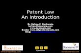 Introduction to Patent Law - A Presentation by Dr. Kalyan C. Kankanala at the Acharya Institute of Technology