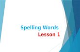 4th grade unit 1 lesson 1 spelling words