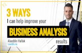 3 ways I can help you improve your business analysis results - By Alaeddin Hallak