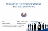 Industry training Experience in UNIVOTEC