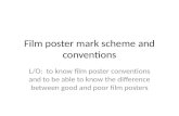Film poster conventions and analysis