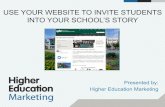 Use your website to invite students into your school’s story