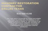 Masonry Restoration Contractor Dallas Tx 816-500-4198