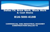 Commercial Masonry Contractor Dallas TX 816-500-4198