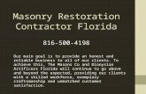 Masonry Restoration Contractor Florida 816-500-4198