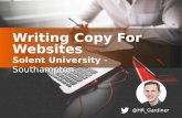 Writing copy for websites