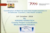 Micronutrient Initiative Presentation -Kirorei Kiprotich