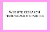 Website Research Florence & The Machine