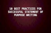 10 Best Practices For Successful Statement of Purpose Writing