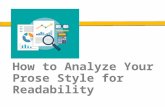 How to Analyze Your Prose Style for Readability