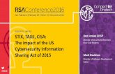STIX, TAXII, CISA: Impact of the Cybersecurity Information Sharing Act of 2015