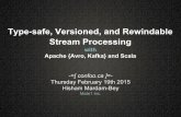 Type safe, versioned, and rewindable stream processing  with  Apache {Avro, Kafka} and Scala