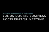 Accelerator Learnings for Yunus Social Business