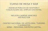 Curso de mesa y bar - agencia publica distrital del empleo