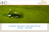 India deals snapshot July 2016!