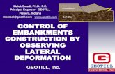 Control of embankments construction by observing lateral by Dr. Malek Smadi of GEOTILL