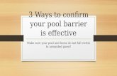 3 ways to confirm your barrier