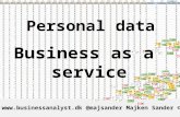 How to deliver personal data as a service for customers