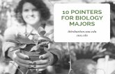 10 Pointers for Biology Majors