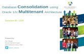 Database Consolidation using Oracle Multitenant