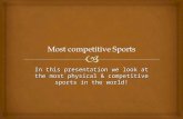 Most competitive sports