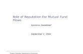 Apoorva Javadekar -Role of Reputation For Mutual Fund Flows