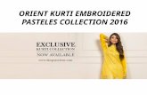 Orient Textiles Summer Kurti Embroidered Pasteles Collection 2016