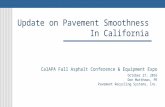 Update on Pavement Smoothness in California