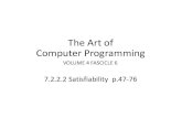 The Art of Computer Programming volume 4 fascicle 6 7.7.7.2 p.47-76